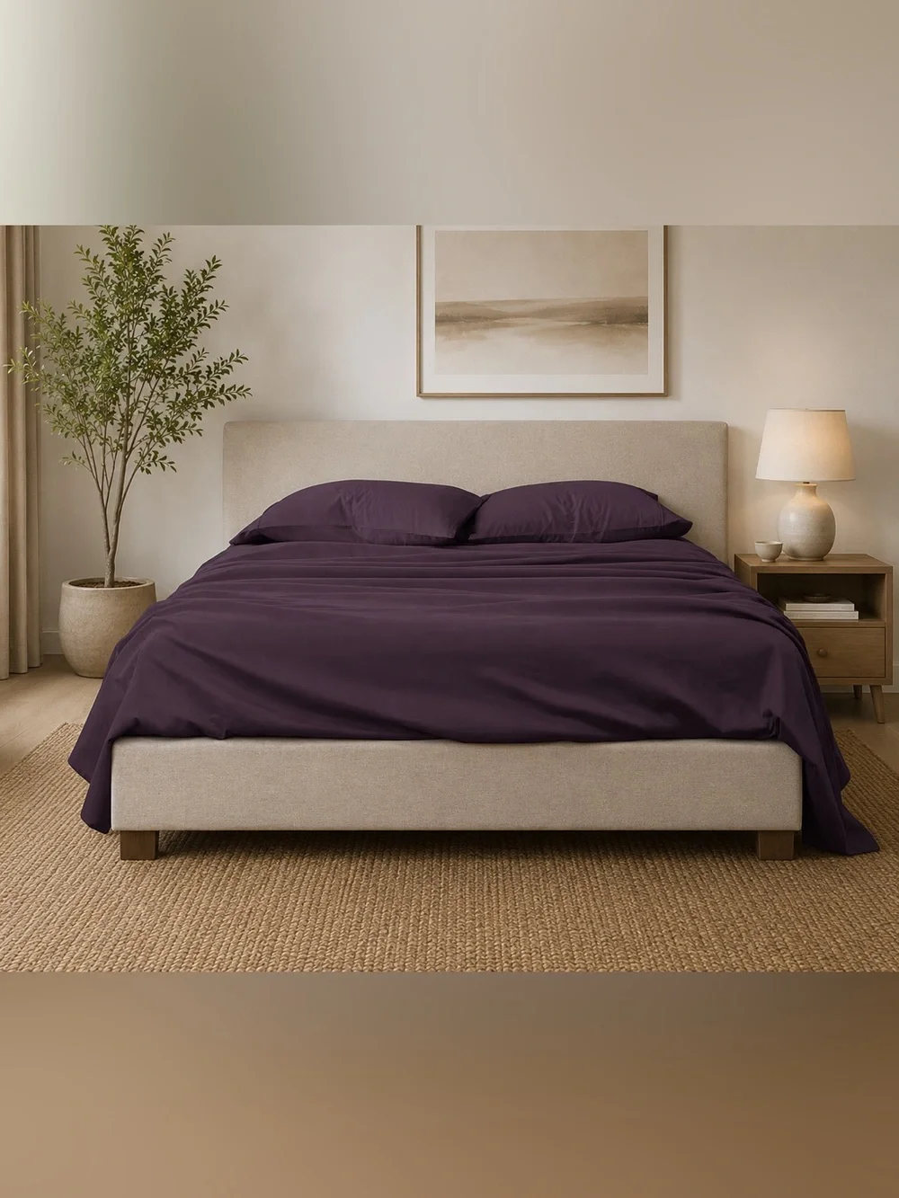 King Purple 4 Piece Premium Microfiber Sheet Set